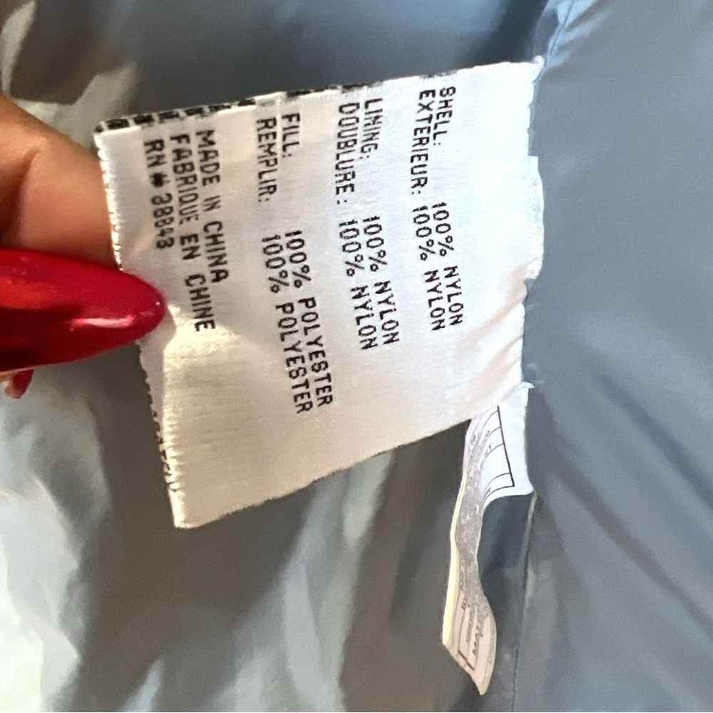 Via Spiga Ice Blue Smocked Quilted Puffer Jacket Size S - Picture 10 of 12